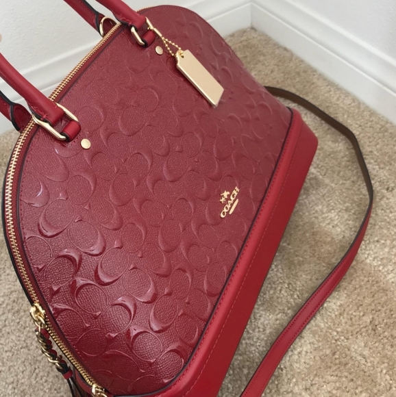 Coach Sierra and wallet set red embossed leather - Picture 2 of 6